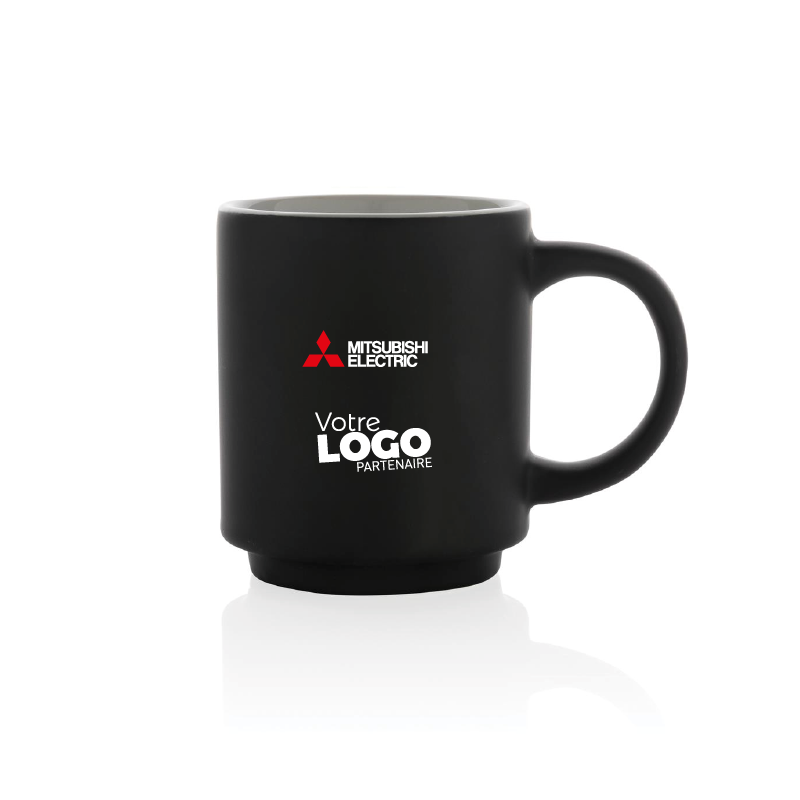 MUG EN CERAMIQUE NOIR - PERSONNALISABLE