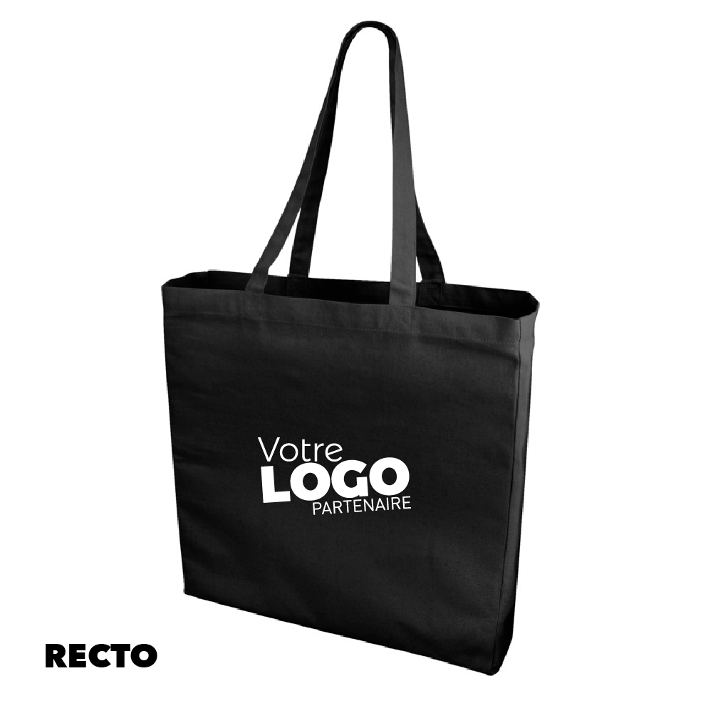 TOTE BAG COTON 220G/M² - NOIR